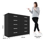 Cômoda 10 Gavetas Premium Black Yescasa