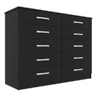 Cômoda 10 Gavetas Premium Black Yescasa