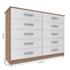 Cômoda 10 Gavetas Premium Com Corrediças Metálicas Yescasa