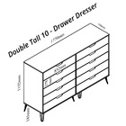 Cômoda 10 Gavetas Rockefeller Preto - Gelius