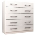 Cômoda 10 Gavetas Torres Branco - Pnr Móveis