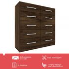 Cômoda 10 Gavetas Torres Cacau - Pnr Móveis