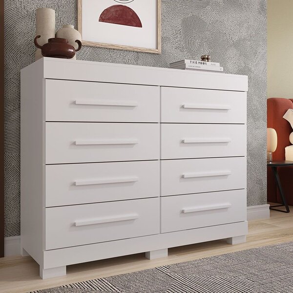 Cômoda 111,60cm 8 Gavetas 100% Mdf Lantana Espresso Móveis Br