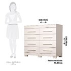 Cômoda 111,60cm 8 Gavetas 100% Mdf Lantana Espresso Móveis Br