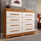 Cômoda 111,60cm 8 Gavetas 100% Mdf Lantana Espresso Móveis Ci