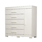 Cômoda 120cm 1 Porta 5 Gavetas 100% Mdf Miosótis Espresso Móv