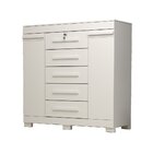 Cômoda 120cm 2 Portas 5 Gavetas 100% Mdf Coleus Espresso Móve