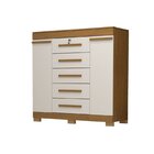 Cômoda 120cm 2 Portas 5 Gavetas 100% Mdf Coleus Espresso Móve