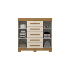 Cômoda 120cm 2 Portas 5 Gavetas 100% Mdf Coleus Espresso Móve