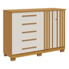 Cômoda 136cm 2 Portas E 5 Gavetas Com Sapateira 100% Mdf Gérb
