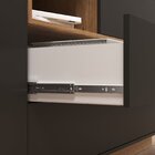 Cômoda 140 Cm 3 Gavetas 1 Porta Grafite/nogal