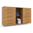 Cômoda 1 Porta 10 Gavetas Com Rodízio Imperial Freijó