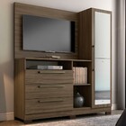 Cômoda 1 Porta 3 Gavetas Com Espelho Nogal Trend Nt5055 – Not