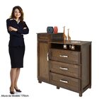 Cômoda 1 Porta 3 Gavetas Cuiabá Rodmóveis Imbuia