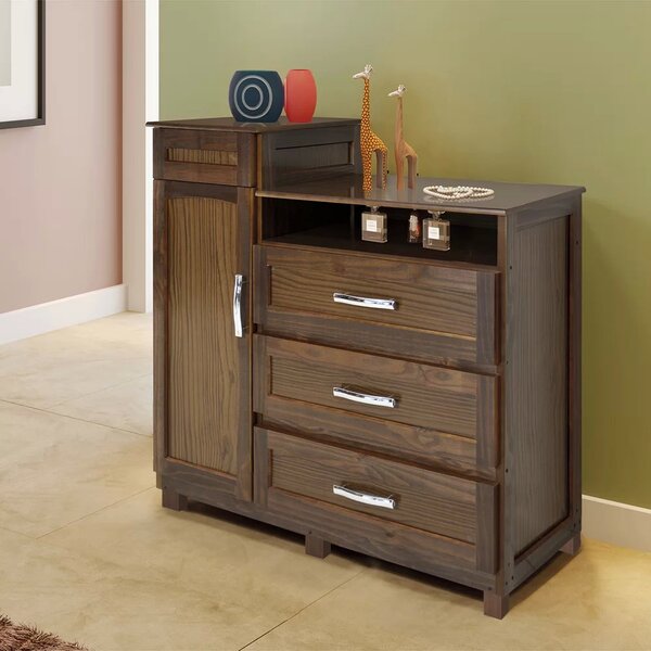 Cômoda 1 Porta 3 Gavetas Cuiabá Rodmóveis Imbuia