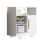 Cômoda 1 Porta 3 Prateleiras Flocos Tigus Baby - Branco