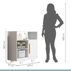 Cômoda 1 Porta 3 Prateleiras Flocos Tigus Baby - Branco