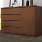 Cômoda 1 Porta 4 Gavetas 100% Mdf 9413.40 Champanhe - Manbel