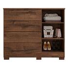 Cômoda 1 Porta 4 Gavetas 100% Mdf Malu Panan Café