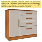 Cômoda 1 Porta 4 Gavetas Com Pés 104cm Chicago