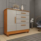 Cômoda 1 Porta 4 Gavetas Com Pés 104cm Chicago