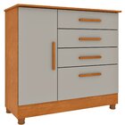 Cômoda 1 Porta 4 Gavetas Com Pés 104cm Chicago