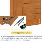 Cômoda 1 Porta 4 Gavetas Com Pés 104cm Chicago Cinamomo