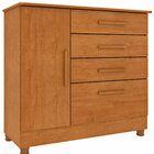 Cômoda 1 Porta 4 Gavetas Com Pés 104cm Chicago Cinamomo