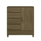 Cômoda 1 Porta 4 Gavetas Com Pés Jequitiba