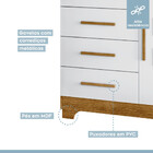 Cômoda 1 Porta 4 Gavetas Fly Branco Com Madeirado Ypê Tigus B