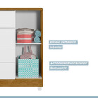 Cômoda 1 Porta 4 Gavetas Fly Tigus Baby Branco/ipê