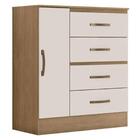 Comoda 1 Porta 4 Gavetas Ibitinga Nature Off White