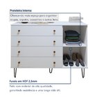 Cômoda 1 Porta 4 Gavetas Larissa Branco