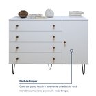 Cômoda 1 Porta 4 Gavetas Larissa Branco