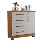 Cômoda 1 Porta 4 Gavetas Londres Notável Freijó/off-white