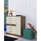 Cômoda 1 Porta 4 Gavetas Onix Irm Itaúba/off White