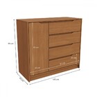 Cômoda 1 Porta 4 Gavetas R260 Canela - Kappesberg