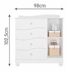 Cômoda 1 Porta 4 Gavetas Riso Permobili Branco