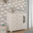 Cômoda 1 Porta 4 Gavetas Riso Permobili Branco