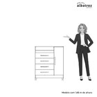 Cômoda 1 Porta 4 Gavetas Turquesa Albatroz