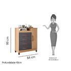 Cômoda 1 Porta 4 Gavetas Turquesa Albatroz