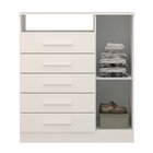 Cômoda 1 Porta 5 Gavetas 100% Mdf 95cm Nemésia Espresso Móvei