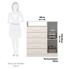 Cômoda 1 Porta 5 Gavetas 100% Mdf 95cm Nemésia Espresso Móvei