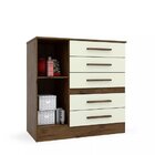 Cômoda 1 Porta 5 Gavetas Advantage Batrol Móveis Cappuccino/o