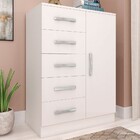 Cômoda 1 Porta 5 Gavetas Branco Co65 - Fellicci
