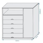 Cômoda 1 Porta 5 Gavetas Portugal  Braúna