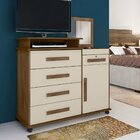 Cômoda 1 Porta 5 Gavetas Roma Rv Móveis