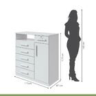 Cômoda 1 Porta 6 Gavetas Da Vinci Branco