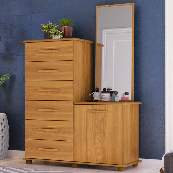 Cômoda 1 Porta 6 Gavetas Denver Albatroz