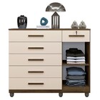 Cômoda 1 Porta 6 Gavetas Milão  Benetil Imbuia-off White